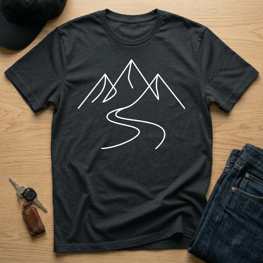 Mountain and River Line T-Shirts