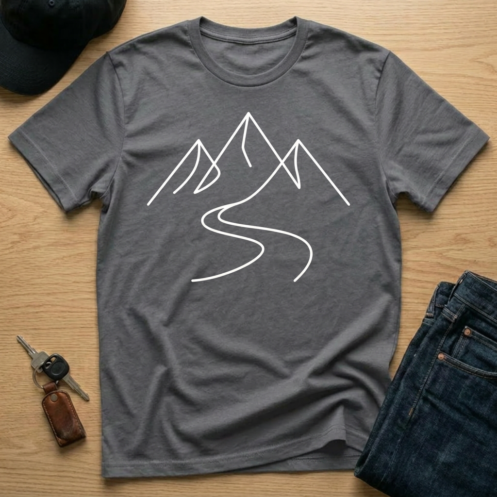 Mountain and River Line T-Shirts