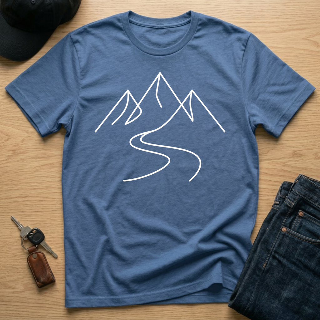 Mountain and River Line T-Shirts